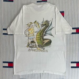 Vintage 1987 Bible Ephesians:6 Dragon short sleeve tee shirt